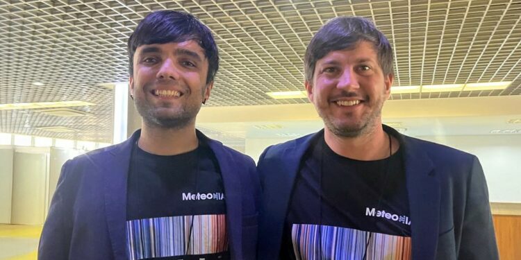 Fundadores da MeteoIA (E/D) Gabriel Perez e Thomas Martin.